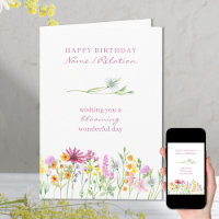 Hübsche Wildblume Blühen Wunderbarer Geburtstag
