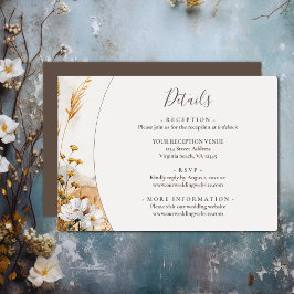 Hübsche Wildblume Boho Begleitkarte