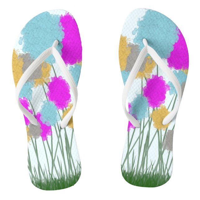 Hübsche Wildblumen Flip Flops (Fußbett)
