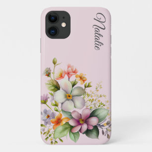 Hübsche Wildblumen in hellrosa Case-Mate iPhone Hülle
