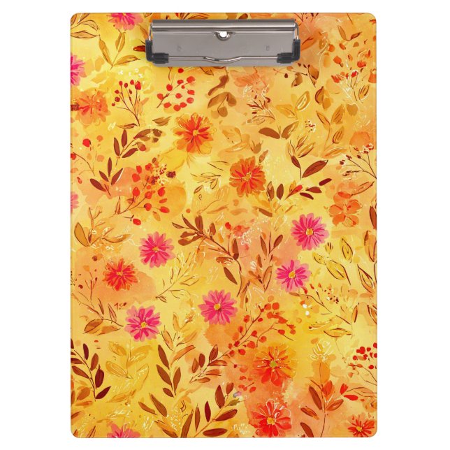 Hübsche Wildblumen Klemmbrett (Vorderseite)