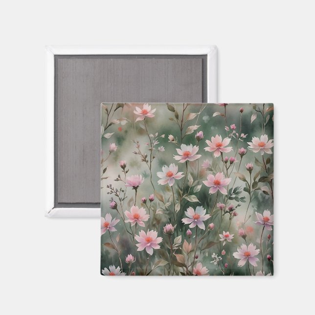 Hübsche Wildblumen Magnet (Vorderseite/Rückseite)