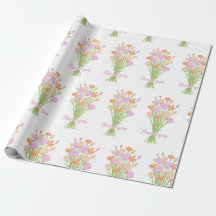 Hübsche Wildblumen-Pastell-Hochzeitsdusche-Dankesc