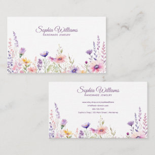 Hübsche Wildblumen-Rand-Schmuck Visitenkarte