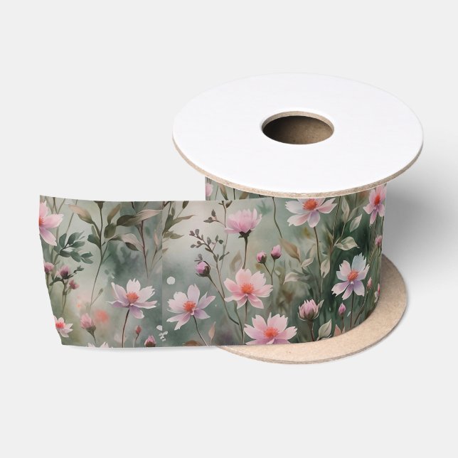Hübsche Wildblumen Satinband (Spule)