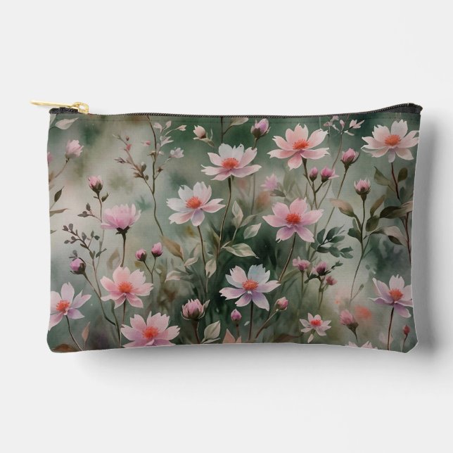 Hübsche Wildblumen Zubehörtasche (Vorderseite)