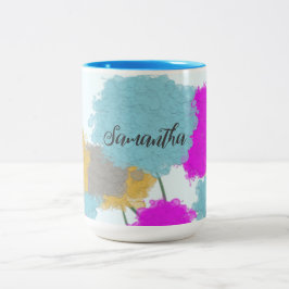 Hübsche Wildblumen Zweifarbige Tasse
