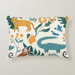 Hübsche Wildtiere und Cheetah für Jungen Dekokissen