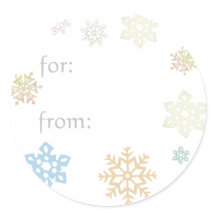 Hübsche Winter-Schneeflocken-Geschenk-Name-Tag-Auf