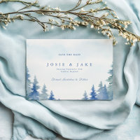 Hübsche Winterkiefernbäume Hochzeit speichern das