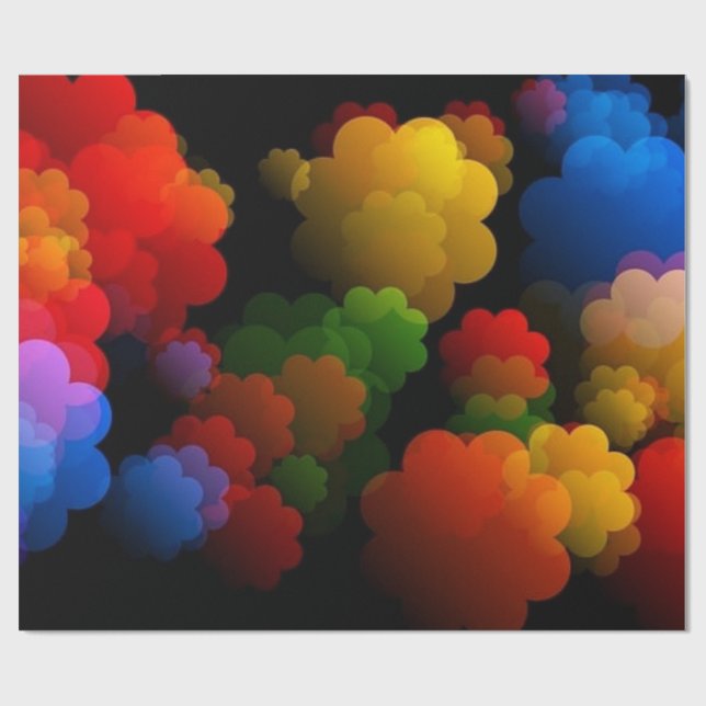 Hübsche Wolken Geschenkpapier (Flach)