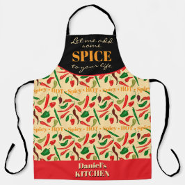 Hübsche würzige, heiße Paprikaschoten, grün Schürze