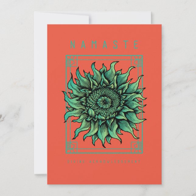 Hübsche Yoga-Namaste-Karte Dankeskarte (Vorderseite)