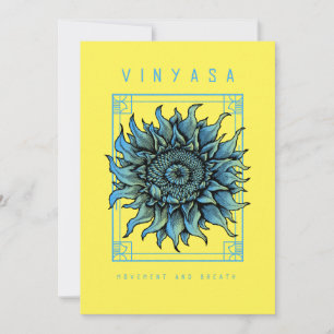 Hübsche Yoga Vinyasa Blume Card Dankeskarte