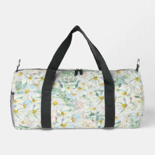 Hübsche zarte Pastell-Wasserfarben-Margeriten Duffle Bag