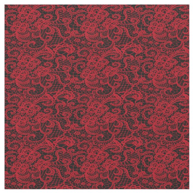 Hübsche, zarte rote Spitze Stoff (Nahaufnahme)