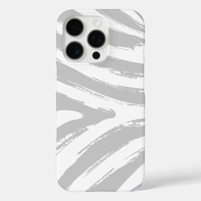 Hübsche Zebra Print in Grau Case-Mate iPhone Hülle (Rückseite)