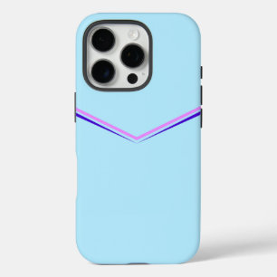 Hübsche Zickzack Mustergestaltung auf hellblau iPhone 16 Pro Hülle