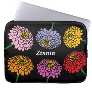 Hübsche Zinnia-Blume-Gestaltung Laptopschutzhülle