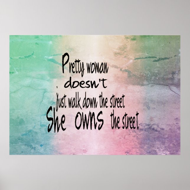 Hübsche Zitate von Frauenplakaten Poster (Vorne)