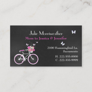 Hübschen Bicycle Custom Mommy Card Dame Telefonnummerkarte