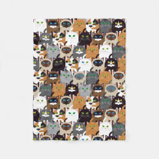 Hübschen Kätzchen Vlies Fleecedecke