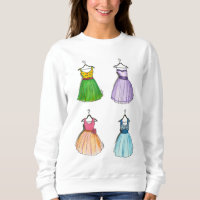 Hübscher 50er Vintag Prom Kleidung Sweatshirt