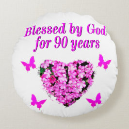 HÜBSCHER 90. GEBURTSTAG RUNDES KISSEN