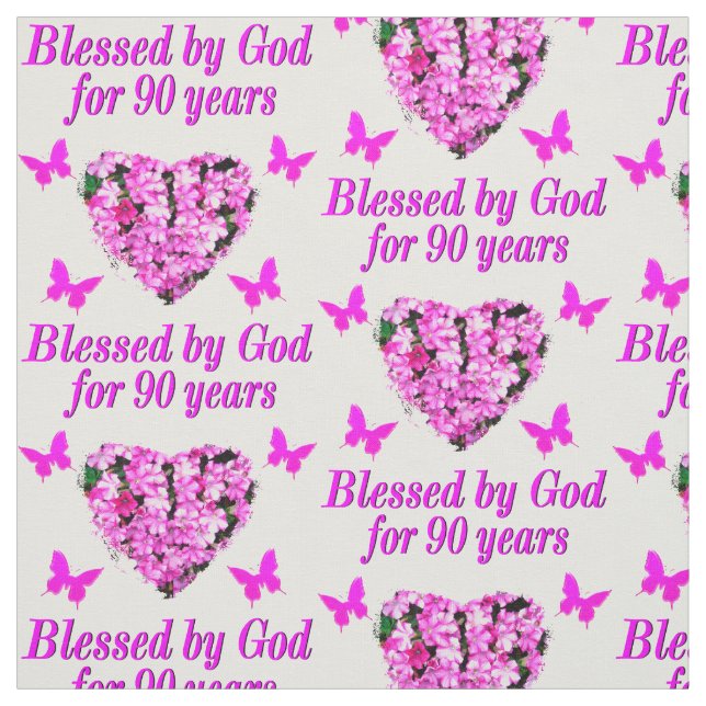 HÜBSCHER 90. GEBURTSTAG STOFF (Muster)