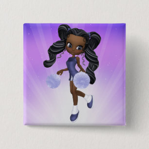 Hübscher afrikanischer amerikanischer button