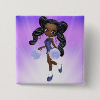 Hübscher afrikanischer amerikanischer button