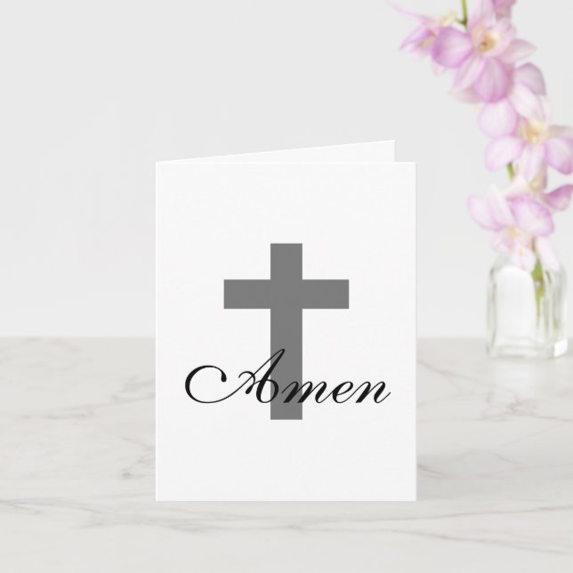 hübscher AMEN mit CROSS | Karte (Orchidee)