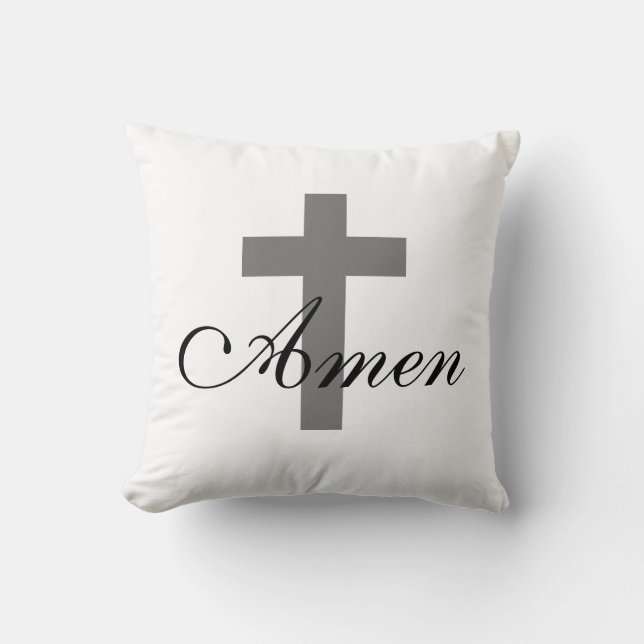 hübscher AMEN mit CROSS | Kissen (Vorderseite)