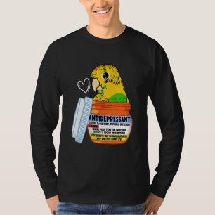 Hübscher Antidepressivum-Papagei I Gelber Wellensi T-Shirt