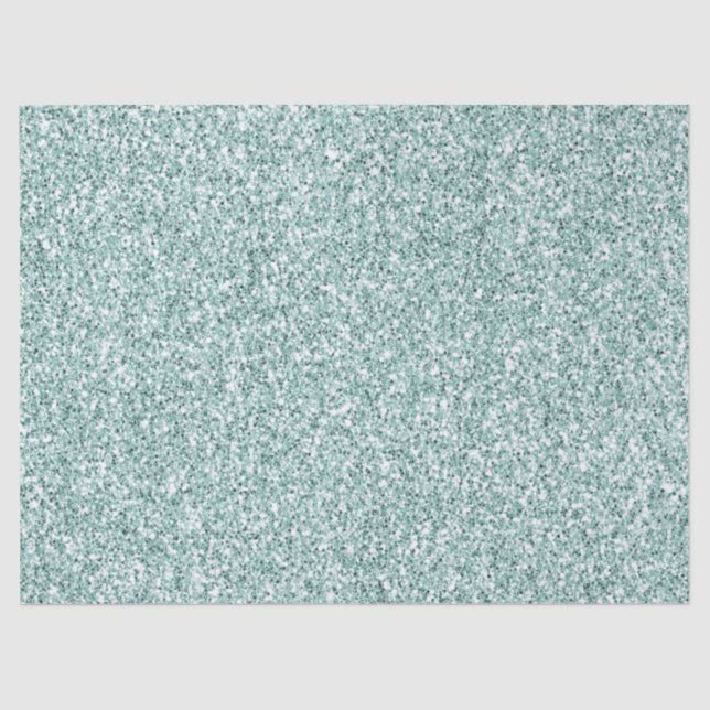 Hübscher Aqua Mint Glitzy Glitzer    Seidenpapier (Vorderseite)