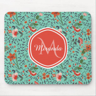 Hübscher Aquamarine-orange und rotes Mousepad