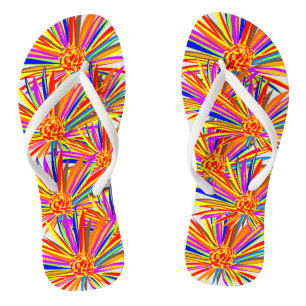 Hübscher Ausbruch von floralen Flip Flops