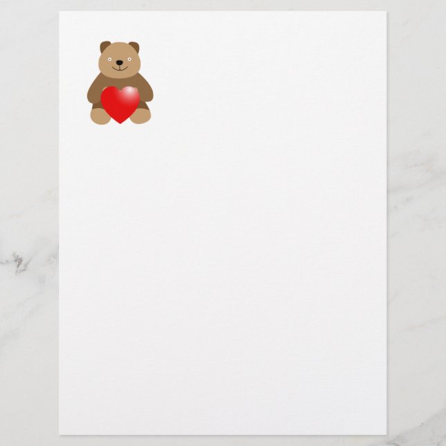 Hübscher Bär mit Herz (Vorderseite)