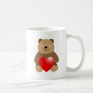 Hübscher Bär mit Herz Kaffeetasse
