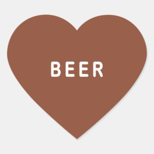 Hübscher Bieraufkleber Herz-Aufkleber