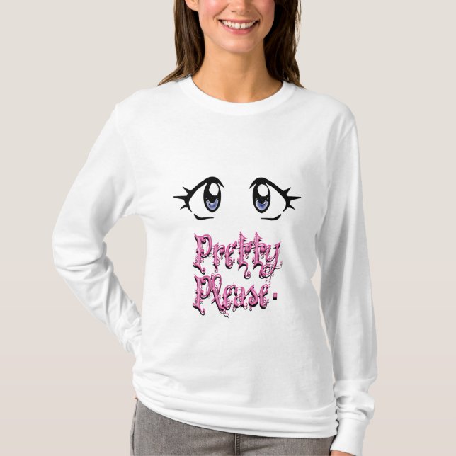 Hübscher bitte Hoodie T-Shirt (Vorderseite)