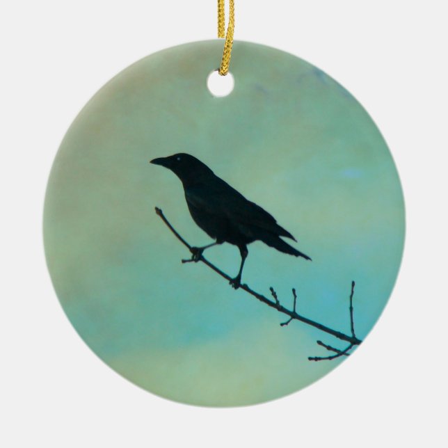Hübscher Blackbird Keramik Ornament (Vorne)