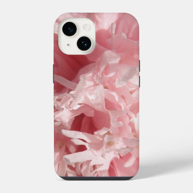 Hübscher blasser rosa Mohn iPhone Hülle (Rückseite)