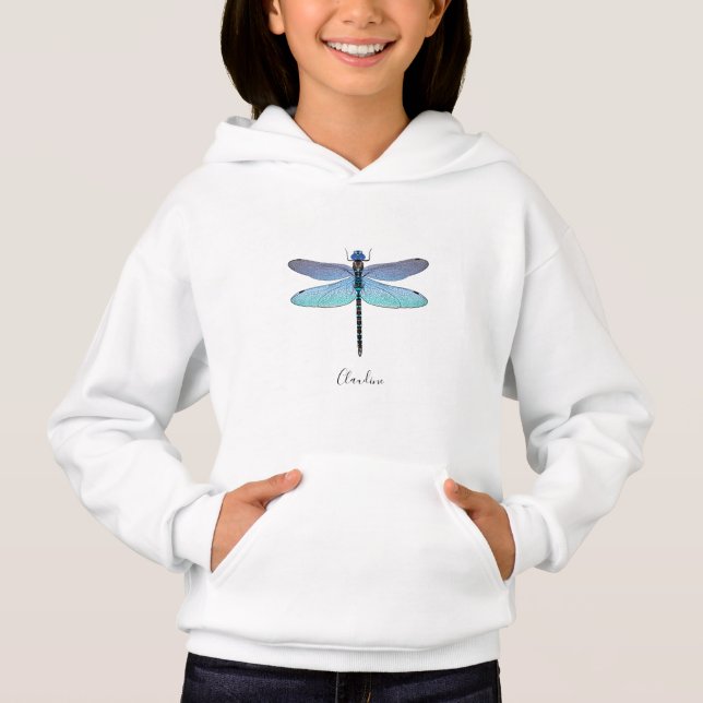 Hübscher Blaue Libelle Hoodie (Vorderseite)