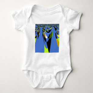 Hübscher blauer afrikanischer Stammesmotiv-Kunstpr Baby Strampler