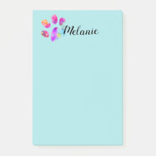 hübscher blauer Hundeliebhaber Pfostendruck fügen  Post-it Klebezettel