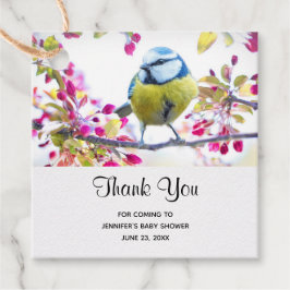 Hübscher Blauer und Gelber Bird auf einem Zweigbil Geschenkanhänger