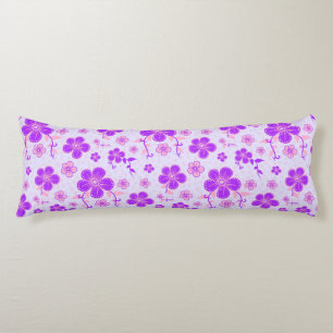 Hübscher Blumendruck Lila und rosa am Lavendel Seitenschläferkissen