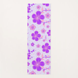 Hübscher Blumendruck Lila und rosa am Lavendel Yogamatte