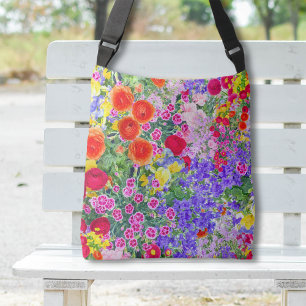 Hübscher Blumenfrühling Sommerboho farbenfrohe Tot Tragetaschen Mit Langen Trägern